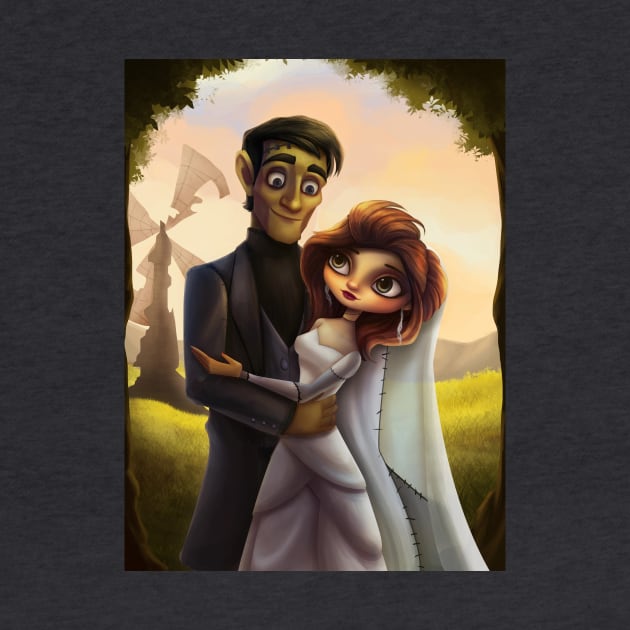 frankenstein wedding by The Art of William